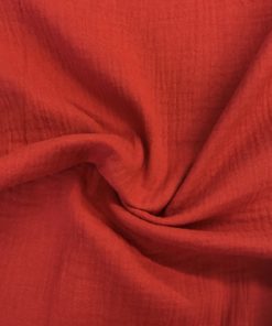 Musselin, Double Gauze ♡ kirschrot