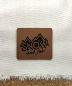 Label aus Kunstleder ♡ Snow and fun