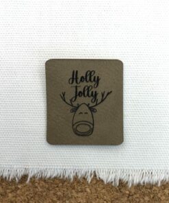Label aus Kunstleder ♡ Holly Jolly