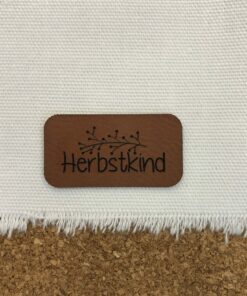 Label aus Kunstleder ♡ Herbstkind