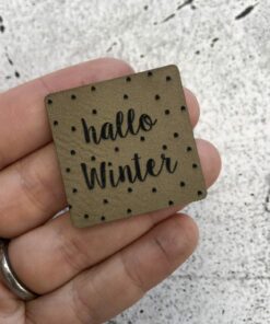 Alternative view of Label aus Kunstleder ♡ Hallo Winter