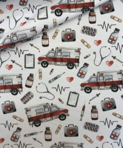Alternative view of Baumwolljersey ♡ Rettungsautos, Krankenwagen und Medizin