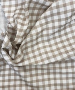 Alternative view of Musselin ♡ Double Gauze - Karo beige-weiß