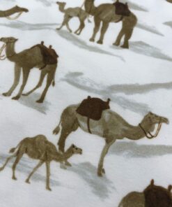 Baumwolljersey Kamele auf weiß 1