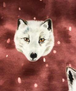 Baumwolljersey Schneewolf auf beere 6