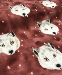 Baumwolljersey Schneewolf auf beere 5