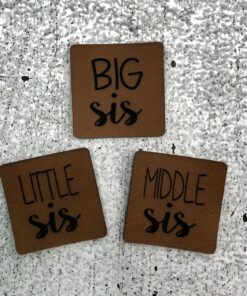 Label aus Kunstleder, big sis