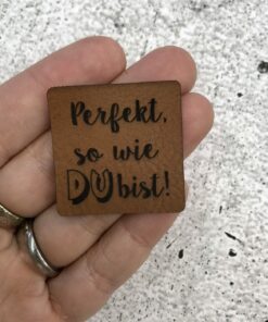 Alternative view of Label aus Kunstleder ♡ Perfekt, so wie du bist!