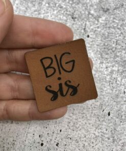 Label aus Kunstleder ♡ big sis