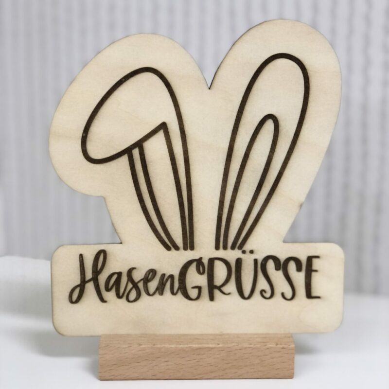 Hasengrüße: ca. 13 x 12 x 0,2 cm