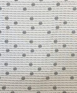 Baumwolljersey kleine Boote und Linien auf offwhite 2