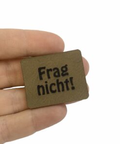 Kunstlederlabel Finger weg!