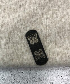 Label aus Kunstleder ♡ mini - doppelt Herz - mit Loch 2