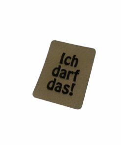 Kunstlederlabel Ich darf das!