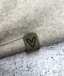 Label aus Kunstleder ♡ mini - doppelt Herz - mit Loch 4