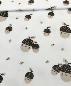 Baumwolljersey, Eicheln, Nüsse, Herbst, Fräulein von Julie, Herzenfroh 4