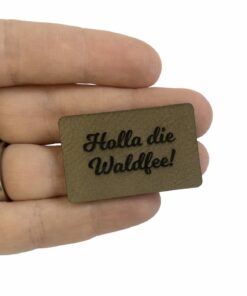 Kunstlederlabe Holla die Waldfee!