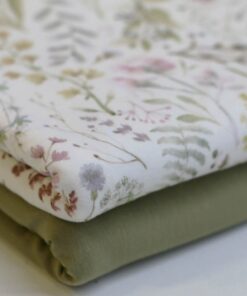 Baumwolljersey Feldblumen und Gräser