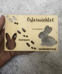 Schablone, Wichtel, Ostern, Fußspuren, Pfotenabdrücke, Hase