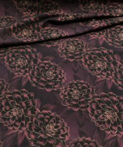 French Terry Pfingstrosen in Lilatönen 1