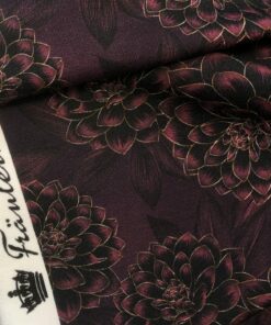 French Terry Pfingstrosen in Lilatönen 4