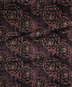 French Terry Pfingstrosen in Lilatönen 5