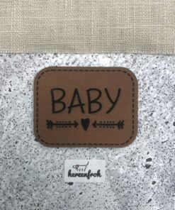 Label aus Kunstleder Baby