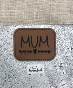 Label aus Kunstleder ♡ MUM - Pfeile mit Herz