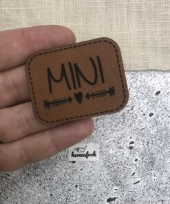 Label aus Kunstleder Mini 1