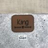 Label aus Kunstleder King