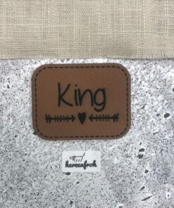 Label aus Kunstleder King
