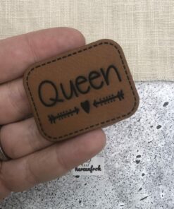 Alternative view of Label aus Kunstleder ♡ Queen - Pfeile mit Herz