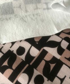 French Terry Buchstaben in schwarz auf altrosa Farbtönen 5