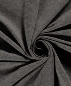 French Terry uni dunkelgrau meliert 1