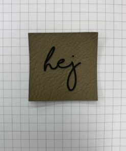 Label aus Kunstleder Hej 1
