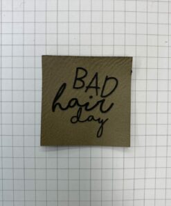 Label aus Kunstleder Bad Hair Day 1