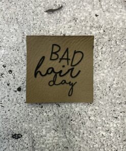 Label aus Kunstleder Bad Hair Day 2
