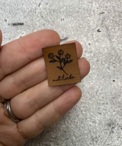 Label aus Kunstleder  mit Liebe - mini
