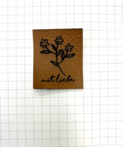 Label aus Kunstleder mit Liebe