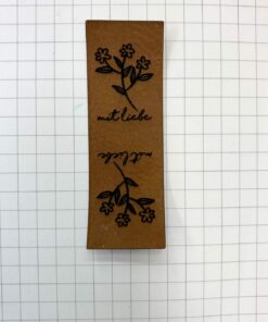 Label zum Einnähen aus Kunstleder  mit Liebe 1
