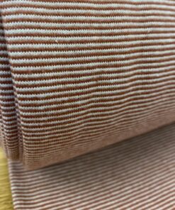 Basic Ringelbündchen in rostcreme gestreift