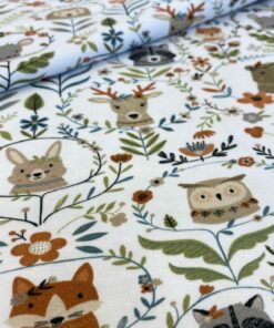 Baumwolljersey Boho Waldtiere 1