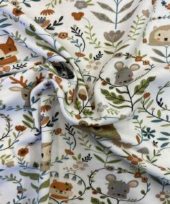 Baumwolljersey Boho Waldtiere 3