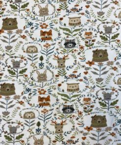 Baumwolljersey Boho Waldtiere 4