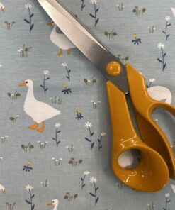 Baumwolljersey Gänse auf mint 3