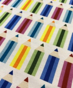 Baumwolljersey Buntstifte in kräftigen Farben 2