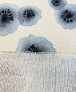 Baumwolldruck Dekostoff - Canvas  blaue Mohnblumen in Aquarell 5