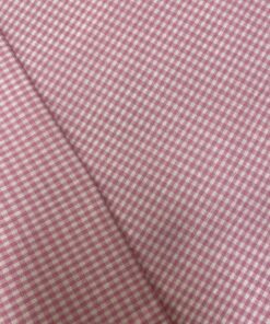 Baumwoll Webware in Vichykaro rosa /weiß