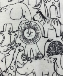 Safari, schwarz weiß, Jersey, Herzenfroh