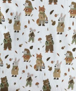 Baumwolljersey Waldtiere, Fräulein von Julie, Herzenfroh